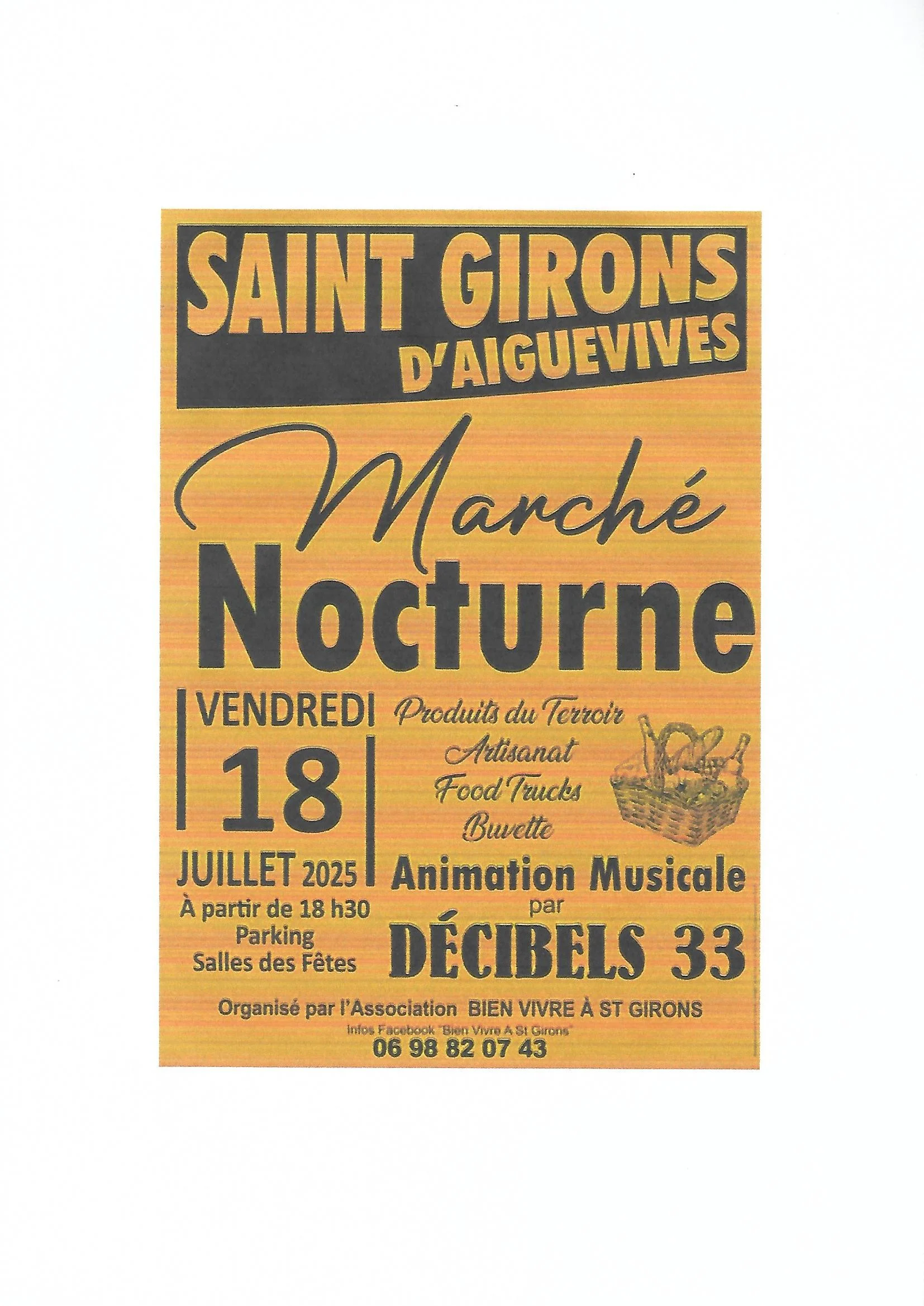 Affiche marche nocturne du 18 juillet 2025