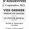 Affiche vide grenier du 4 septembre 2022