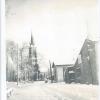 Bourg sud sous la neige en 1945