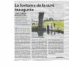 Inauguration de la fontaine de la cure journal Haute Gironde