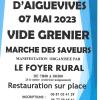 Vide grenier et marché des saveurs du 7 mai 2023