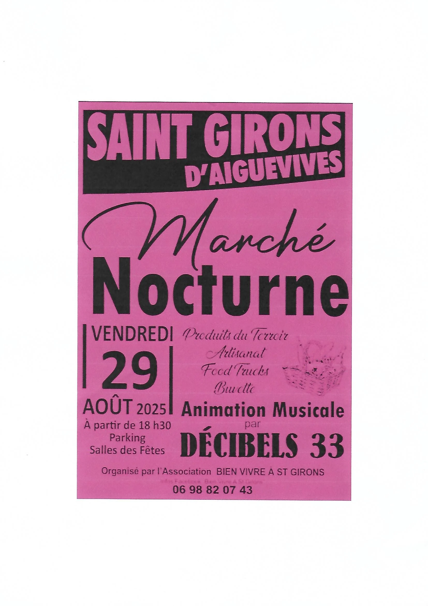 Marche nocturne du 29 aout 2025 : ANNULE