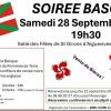 Soiree basque 28 septembre 2024