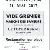 Vide grenier du 21 mai 2017